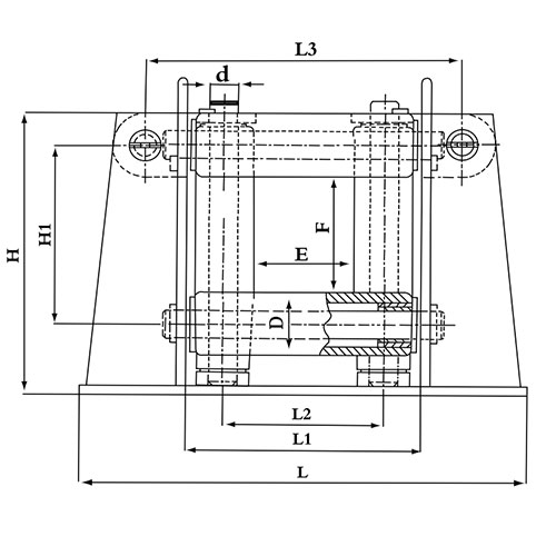 CB 3062 four-roller fairlead type BA size chart 1