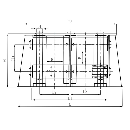 seven-roller fairlead Type-D size chart 1