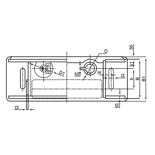 JIS F 2026-80 four-roller fairlead type A Size Chart 