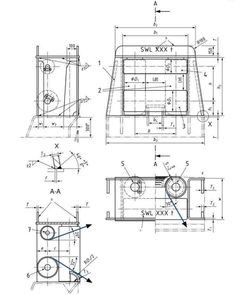 Assembly of 4R universal fairleads