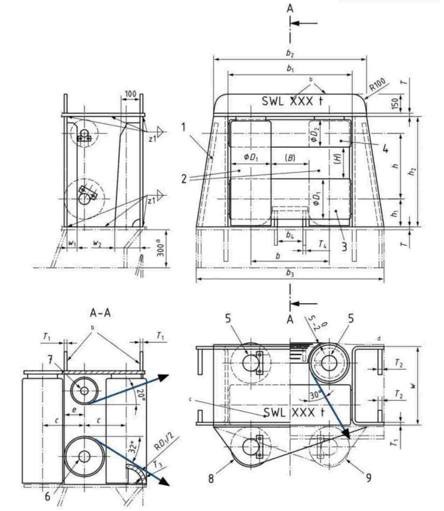 Assembly of 5RL and 5RR universal fairleads