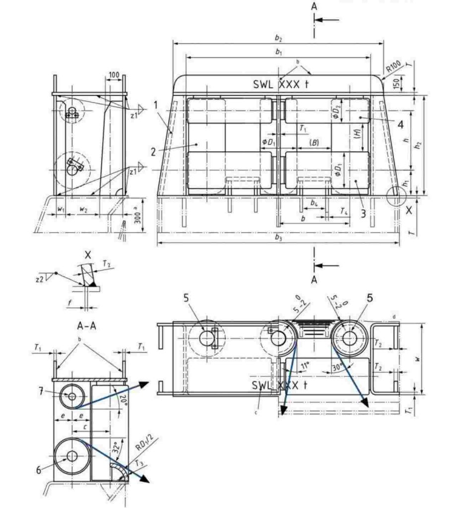 Assembly of 7R universal fairleads